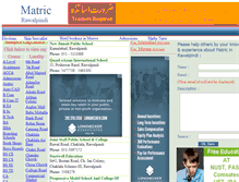 Tablet Screenshot of matric.rwp.edu.pk