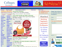 Tablet Screenshot of colleges.rwp.edu.pk